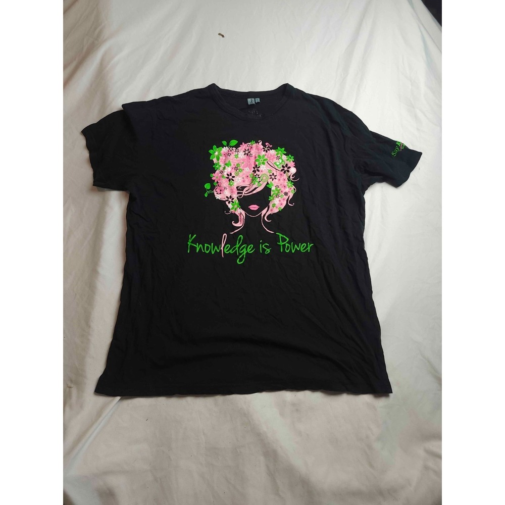 The Breast Center At Floyd Shirt Womens Size XL Black Knowledge Is Power Graphic